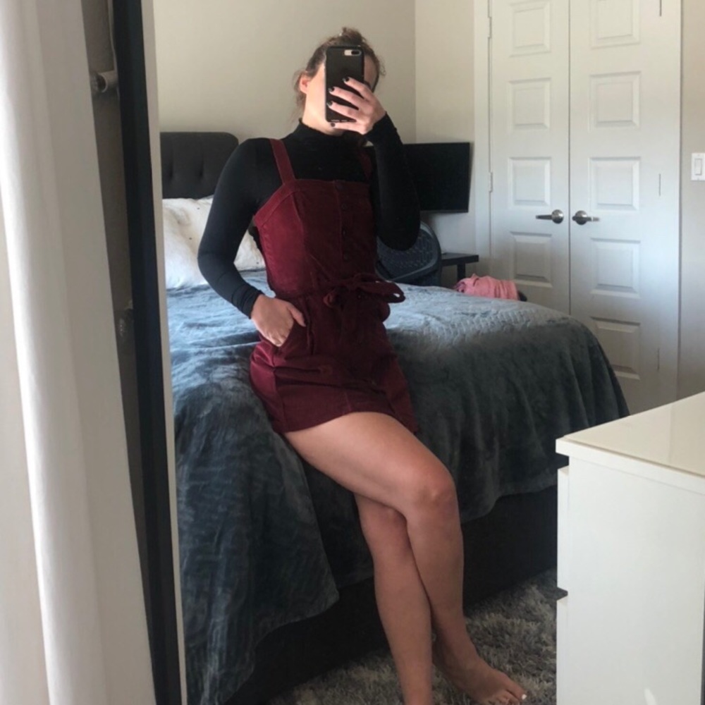 Corduroy Button Up Dress